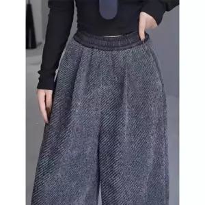 여성 팬츠 모직 캐주얼 여성패션 빅사이즈 슬림핏 할머니 9부 DL4