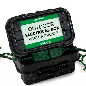 소킷박스 오리지널 야외 전기 박스 방수 전원 스트립 플러그 타이머 조명을 위한 6개의 케이블 진입
