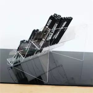 계단식 아크릴진열대 투명 전시대 선반 경사형 디스플레이 거치대 진열대