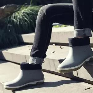 [룽스]모던 남성 기모 하이탑운동화 레인부츠