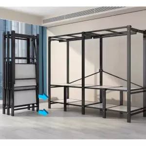 접이식 옷장 캐비닛 행거 드레스룸 옷걸이 간이 침실 몽땅