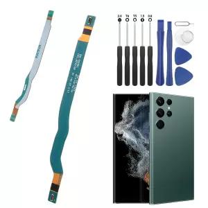삼성 갤럭시 S22 울트라 5G용 신호 안테나 플렉스 케이블 및 5G S908U 커넥터 액세서리 교체 부품 수리