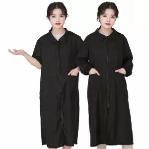 애견 미용사복 강아지 미용 원피스형 긴팔 미용복 유니폼 가운