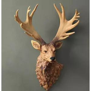 빅사이즈 사슴머리 뿔 벽걸이 식당 장식품 인테리어 빈티지 북유럽 몽땅
