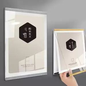 [하프클럽/셀러허브]A4 자석식 아크릴 포스터액자 안내문 게시판 메뉴판 거치대