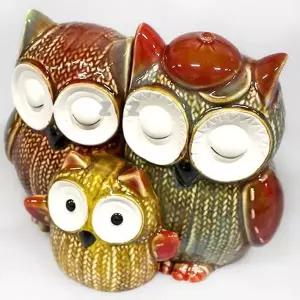 [하프클럽/셀러허브]부엉이 장식품 3P 인테리어장식품 미니어처 집꾸미기