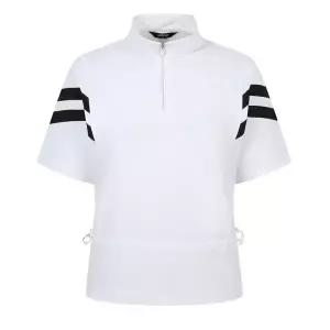 [하프클럽/팬텀]팬텀 여성 트리코트 반집업 반팔 티셔츠 221E2TF381 WH 골프 반