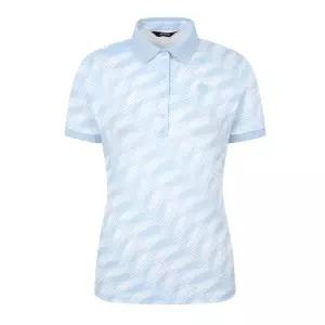 [하프클럽/팬텀]팬텀 여성 사선 물결 카라 반팔티셔츠 221E2TO211 BL 골프 반팔