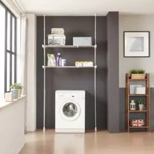 [하프클럽/셀러허브]접이식 스텐 2단 선반 세탁실 세탁기선반 베란다정리