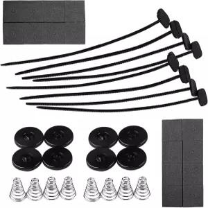 윈터록 2 세트 자동차 팬 장착 키트 라디에이터 지퍼 타이 클립 전기 어셈블리 냉각 및 변속기 쿨러와 호환