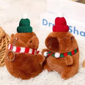 [하프클럽/셀러허브]크리스마스 카피바라 키링 산타 가방 장식 연말 오너먼트 소품