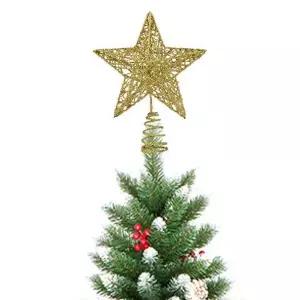 [하프클럽/셀러허브]크리스마스 트리 별 꼭대기 데코 오너먼트 철제 15cm 탑별 장식