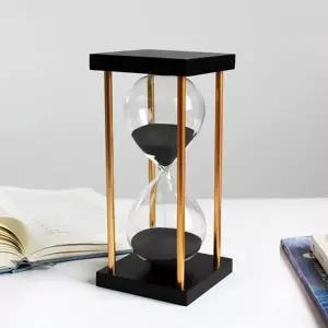 [하프클럽/셀러허브]모래시계 골드라인 우드 15분 사우나타이머 반신욕시계