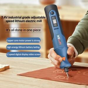 5000-25000RPM 무선 전기 드릴 그라인더 세트 1100mAh 조각사 펜 옥 연마 용 로타리 도구 DIY 목공