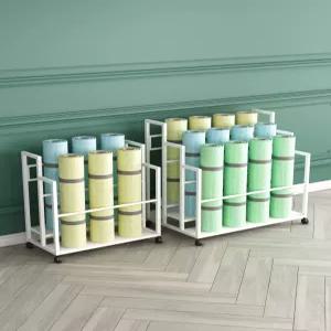 폼롤러 보관대 요가 매트 선반 정리대 받침대 거치대 필라테스 바구니 헬스장 소도구