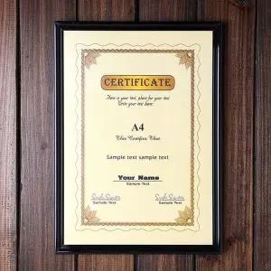 [하프클럽/셀러허브]A4액자 A4 상장액자 (블랙) 졸업장 사진 벽걸이 액자