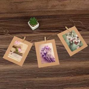 [하프클럽/셀러허브]걸이형액자 사진가랜드 종이액자(3x4) 크라프트 페이퍼프레임 걸이식액자