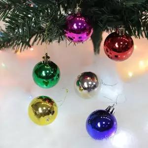 [하프클럽/셀러허브]LM-0790 크리스마스 트리 볼 장식 소품 6개입