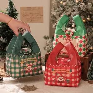 [하프클럽/셀러허브]크리스마스 장식 가방 파우치 산타양말 선물 구디백 주머니 토트