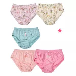 귀여운 캐릭터 4살 5살 여아 팬티세트5p 60/70 학생팬티 요일 학생용