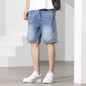 남사친 바지 빈티지 캐주얼 청반바지 워싱 빅사이즈 반바지 트렌드 5부 젠1