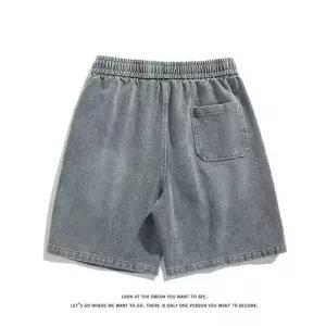 남친 바지 캐주얼 청 청반바지 윈도 반바지 밴딩 스트링 스트레이트 트레이닝 5부 젠1