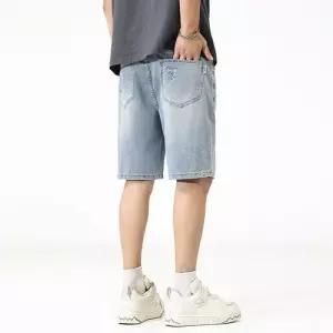 남성용 찢청 반바지 청반바지 일자핏 5부 젠1