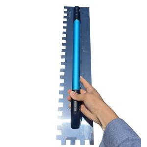 대형 포맷 타일용 알루미늄 합금 핸들 점보 스퀘어 노치 흙손 24 스테인레스 스틸