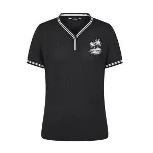 [하프클럽/팬텀]팬텀 여성 시보리 반팔티셔츠 221E2TR154 BK 골프 반팔티