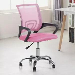 [하프클럽/셀러허브]팔걸이의자 레스트온 사무용 의자(핑크) 팔걸이 회사의자 높이조절의자