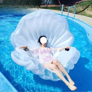 인어공주 튜브 대형 조개 단일상품 조개튜브 여행 빠지 수영장 베드 워터 수영 예쁜튜브