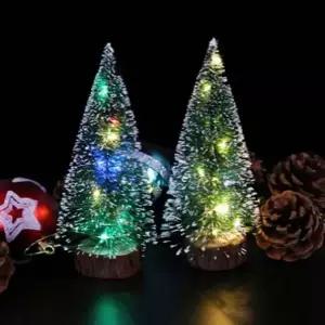 [하프클럽/셀러허브]트리장식 크리스마스소품 전구 트리 8X20cm