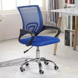 [하프클럽/셀러허브]팔걸이의자 레스트온 사무용 의자(블루) 컴퓨터 높이조절의자