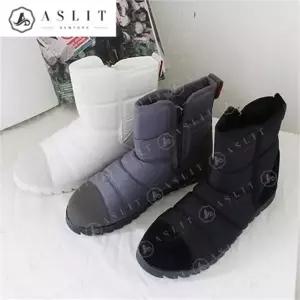 [애슬릿] 패딩 투톤 여성 안감 털 지퍼 앵클 방한 부츠