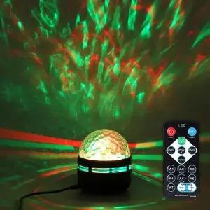 [하프클럽/셀러허브]미러볼조명 홈파티 USB 리모컨 사운드인식 미러볼 조명 파티조명 led미러볼