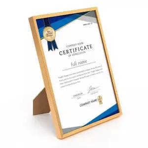 [하프클럽/셀러허브]A4액자 모던라인 평면 상장액자(A4) (골드) 인허가액자 졸업장액자