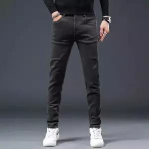팬츠 청 남성 추동 트렌디 아이템 배기핏 홍콩 프리미엄 럭셔리 순면 스판 스키니진 9부 HT4