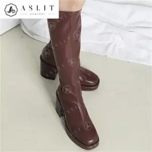 [애슬릿] 가보시 스퀘어토 여성 하이 힐 롱 부츠 8cm