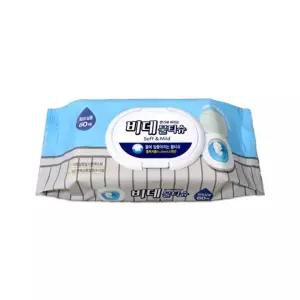 물에 녹는 물티슈 비데 화장실용 60매 변기에 버리는 물티슈