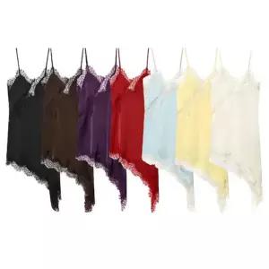 여성 원피스 실크 러블리한 레이스 질감 언발 나시 인기1