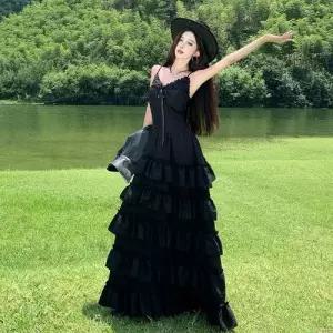 여친 원피스 치마 러블리한 레이스 프렌치 브이넥 나시 생일 파티 슬림핏 케이크 이브닝 드레스 인기1