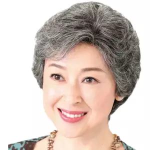 백발가발 벌칙 헤어 코스프레 아줌마가발 연극 행사용 백발가발 8 흰색 2 검정색