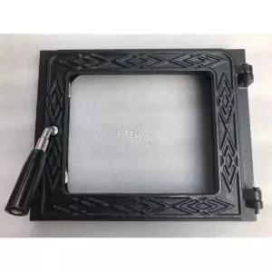 아궁이문 화목난로 문 문짝 화덕 손잡이 한행 주철 내열유리