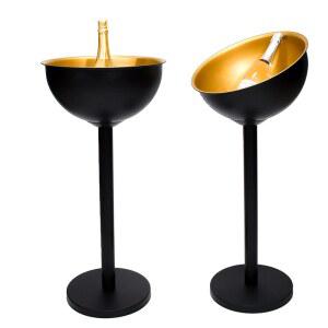 스탠드 와인트레인 아이스버킷 얼음통 쿨러 바스킷 스테인레스 칠링 술통 거치대 골드 업소용