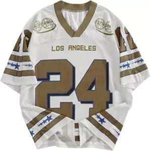 WDIRA 남성 저지 셔츠 번호 그래픽 V넥 티셔츠 하프 슬리브 오버사이즈 빅 및 톨 티 스트리트웨어