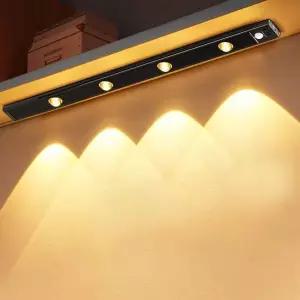 [하프클럽/셀러허브]현관센서등 USB충전 무선 동작감지 LED 센서등(50cm) (블랙) 계단센서등