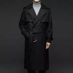 롱 캐주얼 남성용 코트 무릎 슬림핏 정장 칼라 트렌치 봄가을 자켓 패피3
