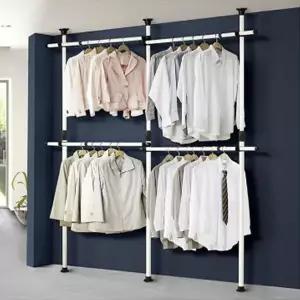 [하프클럽/셀러허브]폴 파이프 행거 4단 옷걸이 시스템 고정식행거 벽