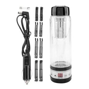 Xinwoer420ml 자동차 엘레컵 홀더, 12V / 24V 95W 전기 주전자 여행용 티 머그잔 온수 컵 병 홀더(블랙)