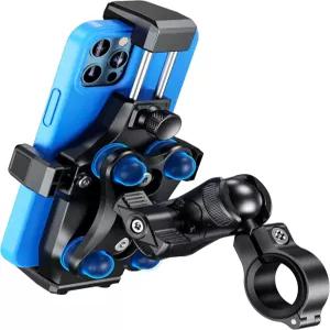 케윅 모터사이클 휴대폰 마운트 - [진동 감쇠기] [고속 잠금] 홀더 4.7-7.2인치 스마트폰용 자전거 핸들바